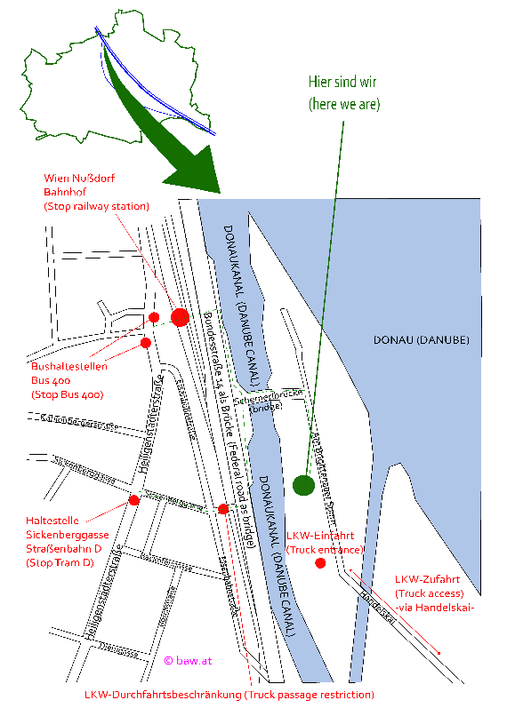 Graphic representation of the site plan