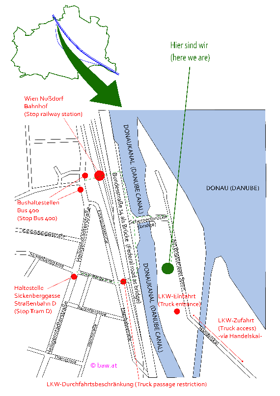 Grafische Darstellung des Lageplans