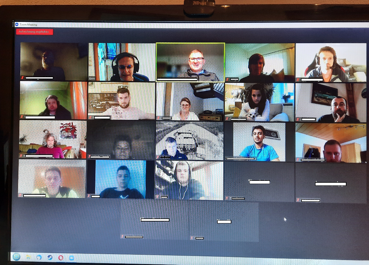 Screenshot des Zoom-meetings