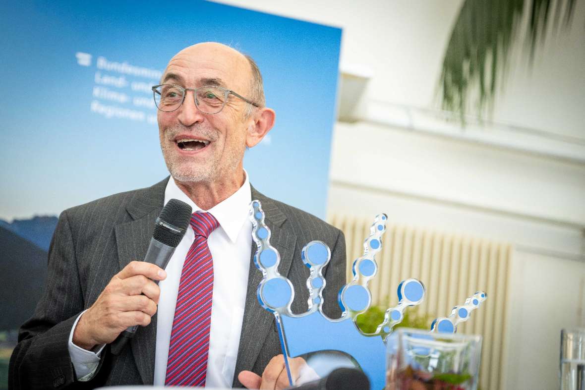 Gunter Blöschl mit dem Neptun Staatspreis
