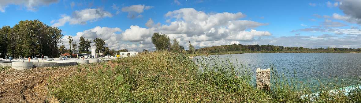 Ort: Teichwirtschaft Crna Mlaka, Kroatien. Panoramablick 