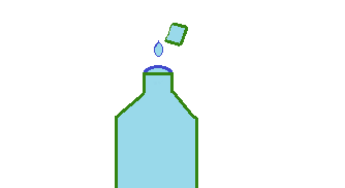 Endgültiges Befüllen der Flasche mittels Stöpsel