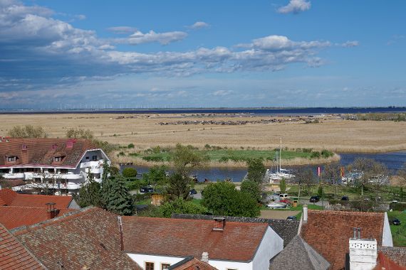 Vom Kirchturm in Rust aus betrachtet zeigt sich die enge Verzahnung von Kultur und Natur in der Region Neusiedler See, für die im Projekt INACO Schutzstrategien entworfen werden.